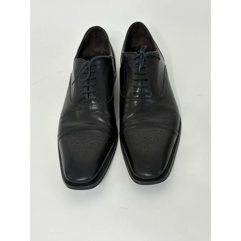 TO BOOT NEW YORK Adam Derrick Men's 13 Black Leather Brogue Captoe Oxford Shoes